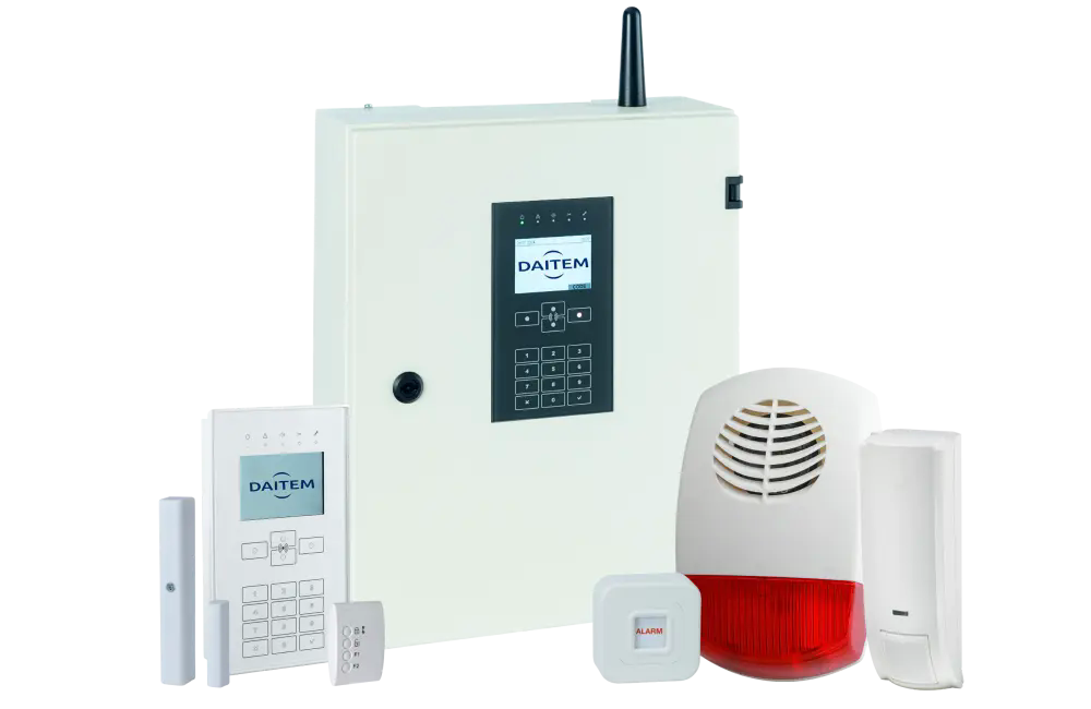 Das <strong>Hybrid-Alarmsystem DAITEM D34</strong>. Ihr Alarmsystem zum Einbruchschutz in Wilhelmshaven und Umgebung.